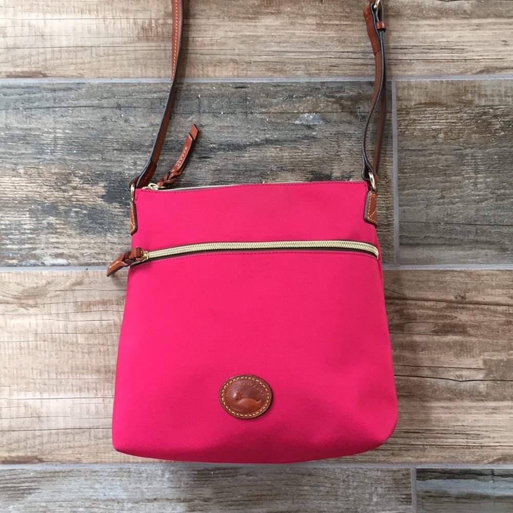 DOONEY & BOURKE Nylon North South Double Zip Crossbody Messenger Bag Purse